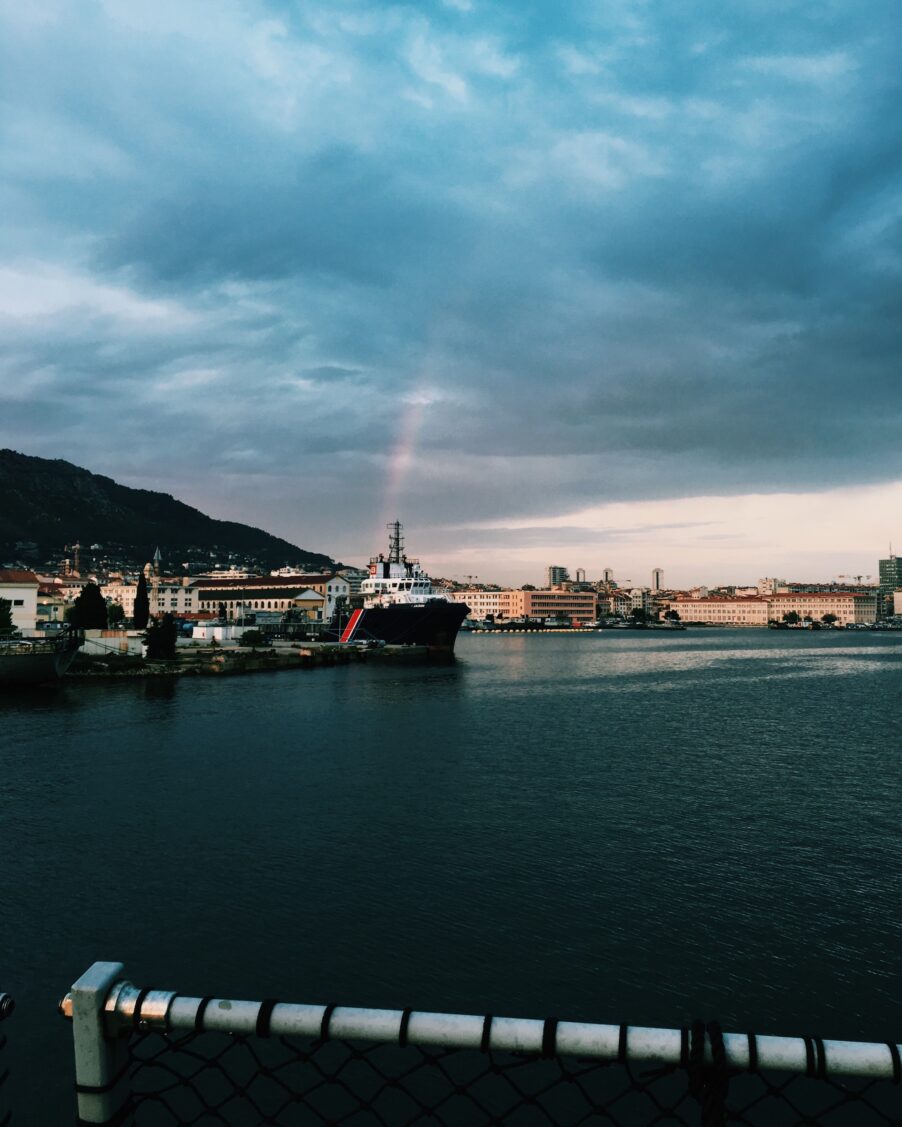 boat and city